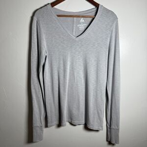 American Giant Gray Supima Cotton Long Sleeve Women's Shirt Top Size Small USA